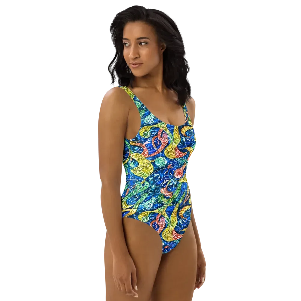 Sonic Tide on One-Piece Swimsuit — Right