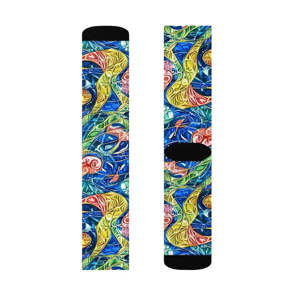 Sonic Tide on Socks — Left Sock