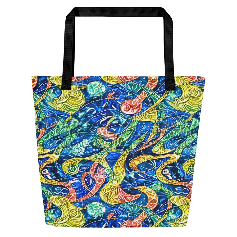 Sonic Tide on Large Tote Bag W/ Pocket — Front