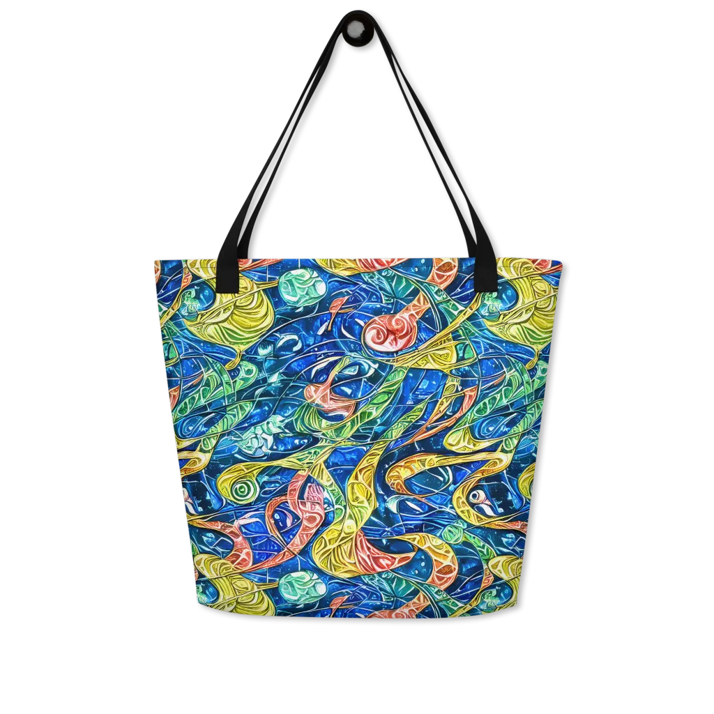 Sonic Tide on Large Tote Bag W/ Pocket — Front