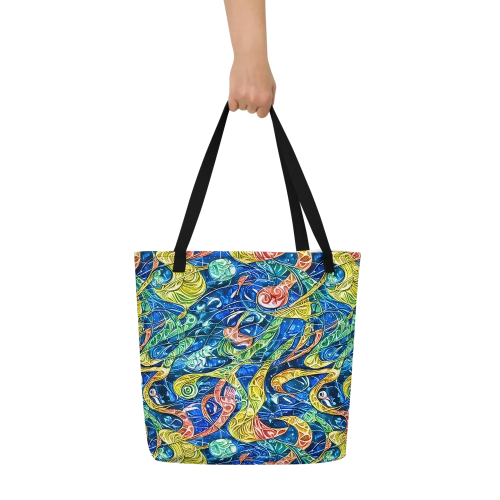 Sonic Tide on Large Tote Bag W/ Pocket — Front