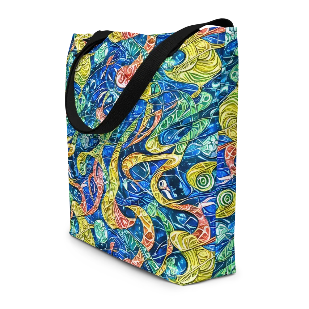 Sonic Tide on Large Tote Bag W/ Pocket — Front