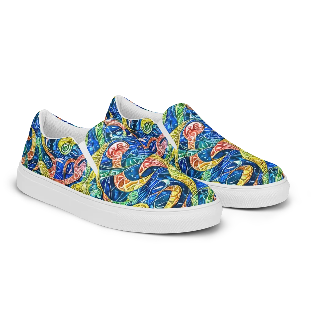 Sonic Tide on Women's Slip-On Canvas Shoes — Right Front