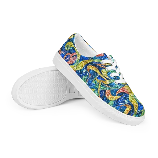 Sonic Tide on a Men's Lace-Up Canvas Shoes