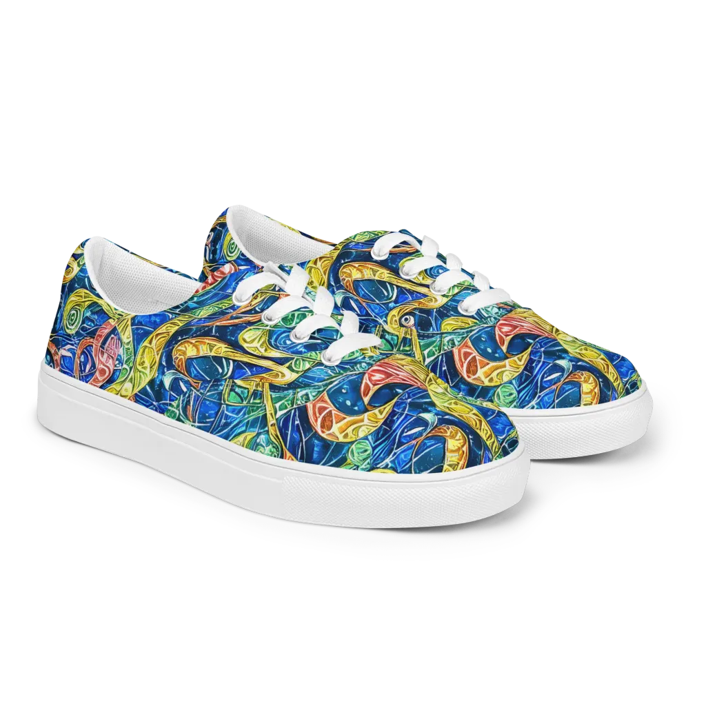 Sonic Tide on Men's Lace-Up Canvas Shoes — Right Front