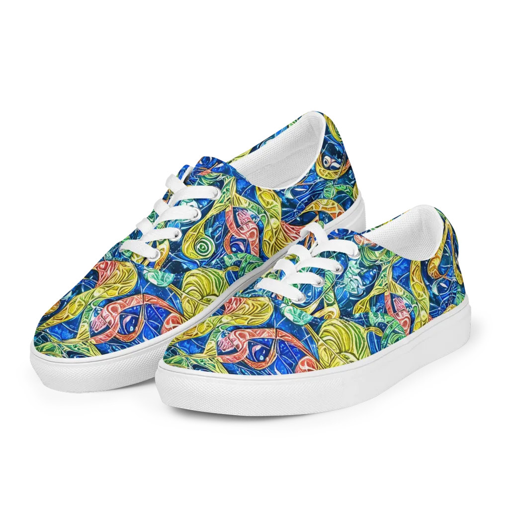 Sonic Tide on Men's Lace-Up Canvas Shoes — Left Front