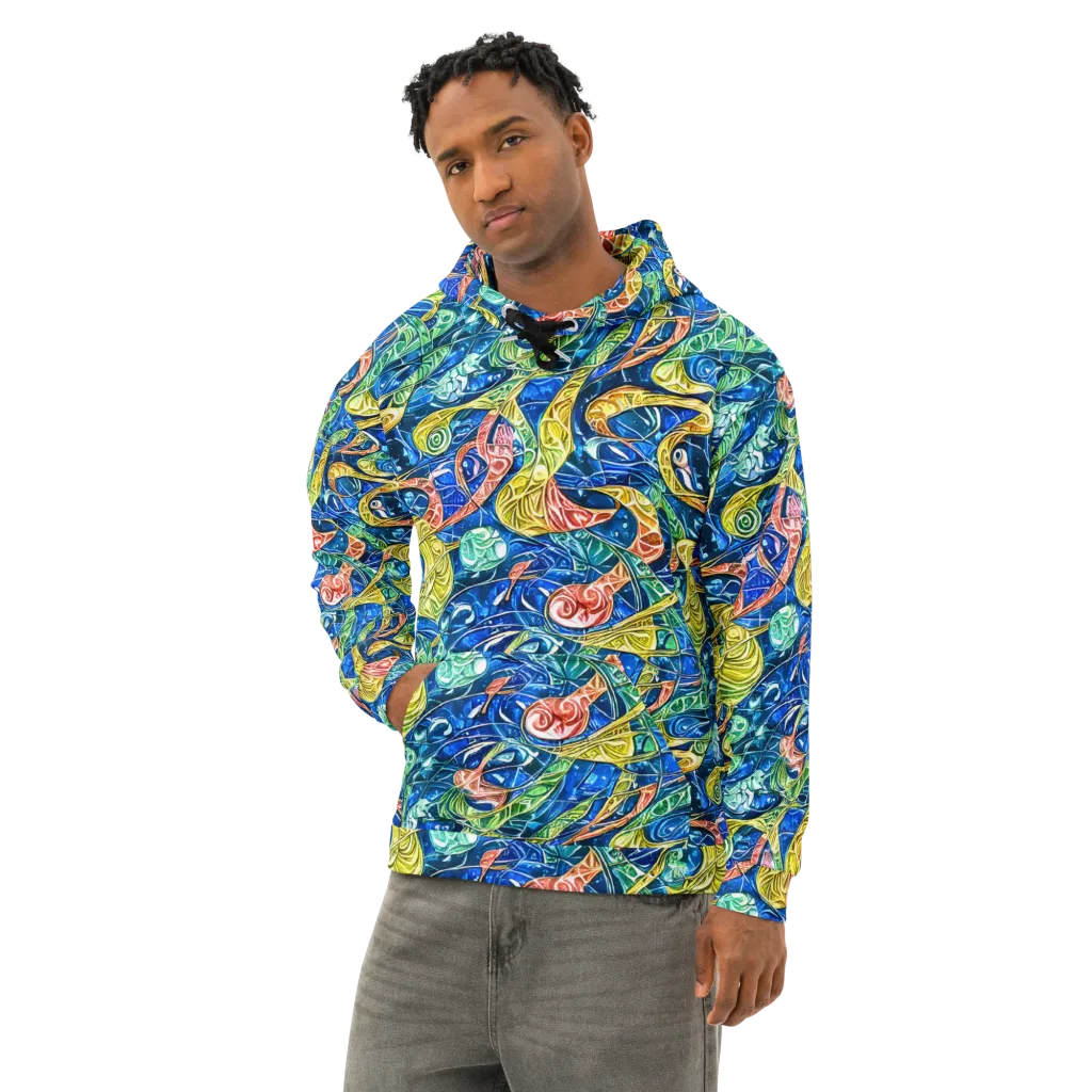 Sonic Tide on Cotton Hoodie — Left Front