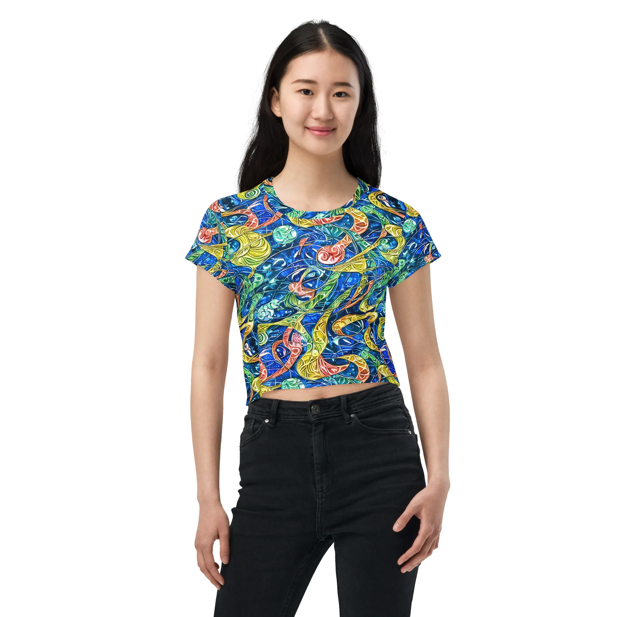 Sonic Tide on Crop Tee — Front