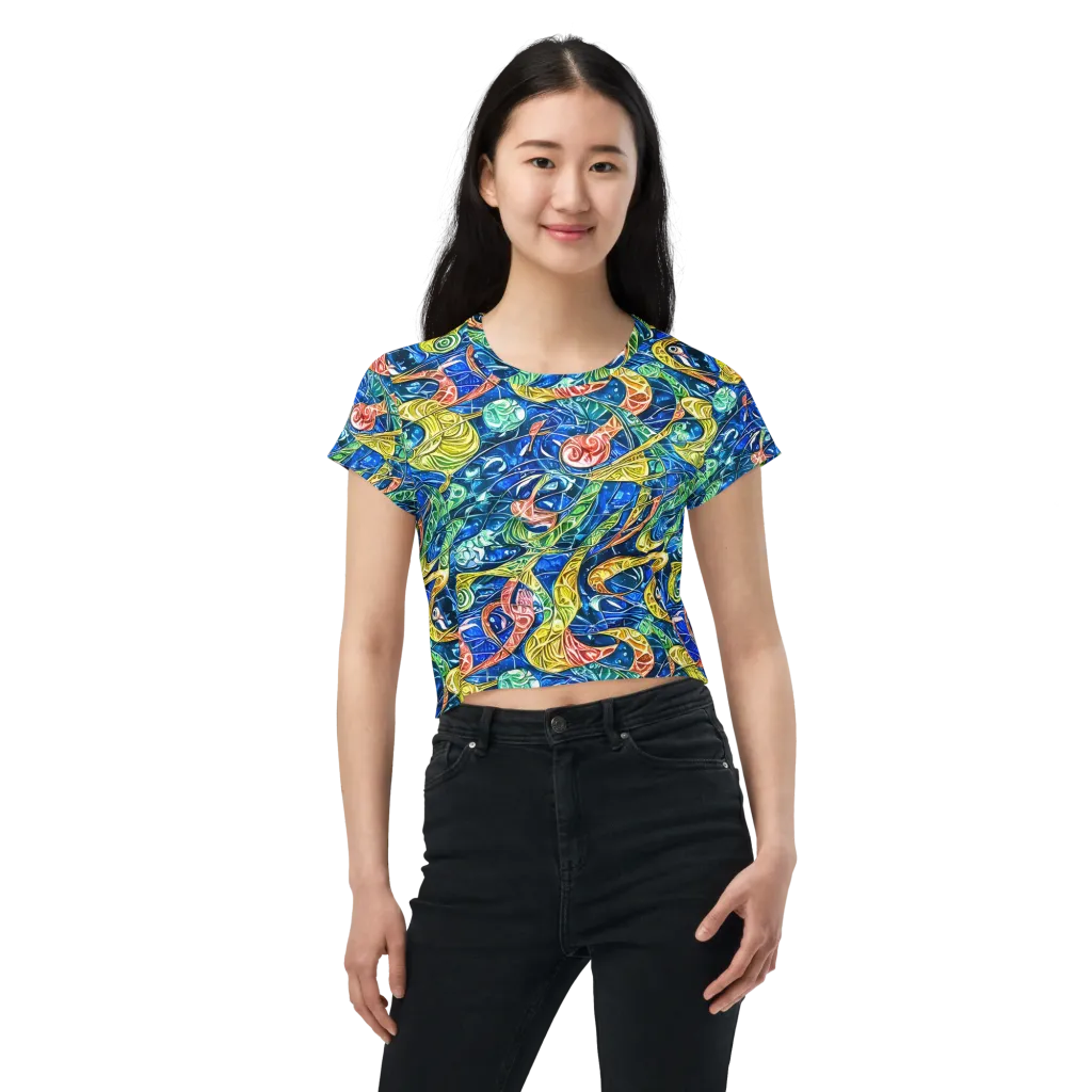 Sonic Tide on Crop Tee — Front