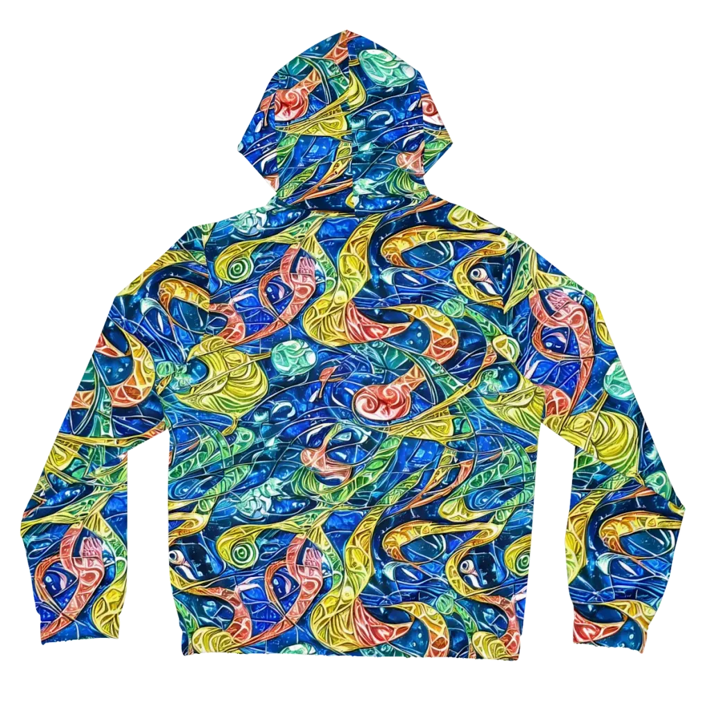 Sonic Tide on Women's Full-Zip Hoodie — Back