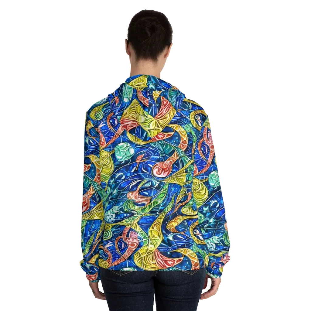 Sonic Tide on Women's Full-Zip Hoodie — Back On Person