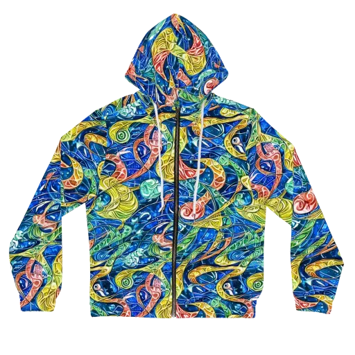 Sonic Tide on a Women's Full-Zip Hoodie