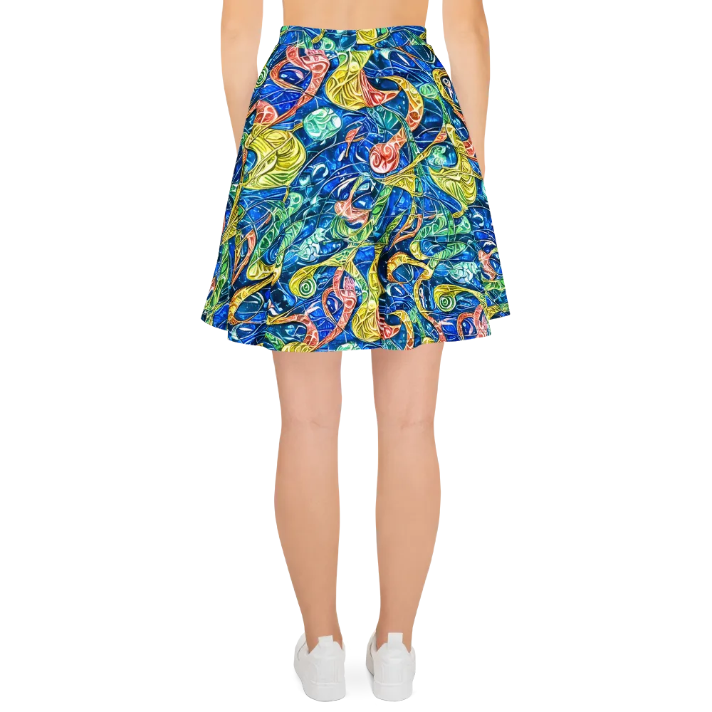 Sonic Tide on Skater Skirt — Back