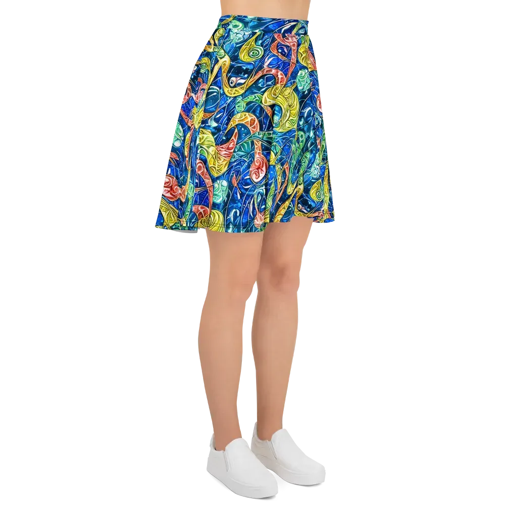 Sonic Tide on Skater Skirt — Right