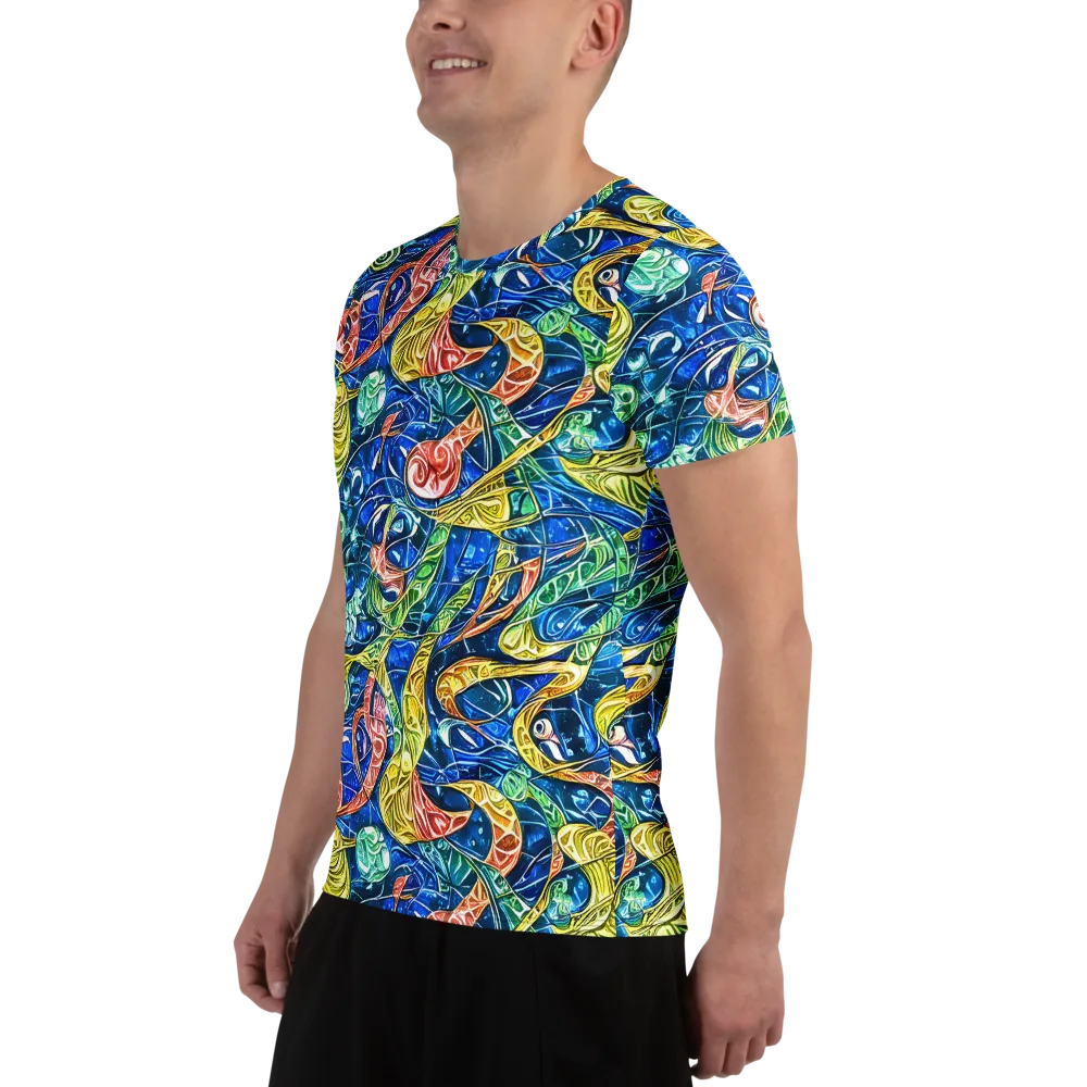 Sonic Tide on Men's Athletic T-Shirt — Left