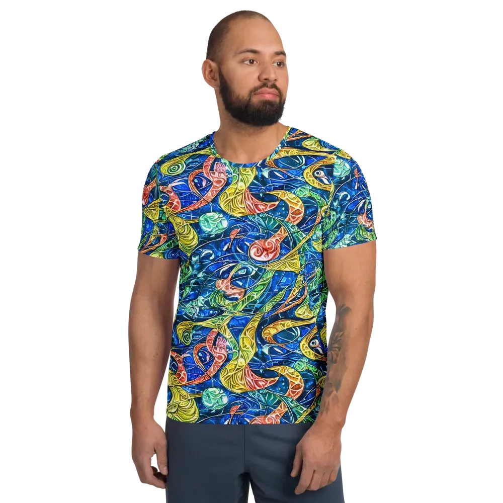 Sonic Tide on Men's Athletic T-Shirt — Front