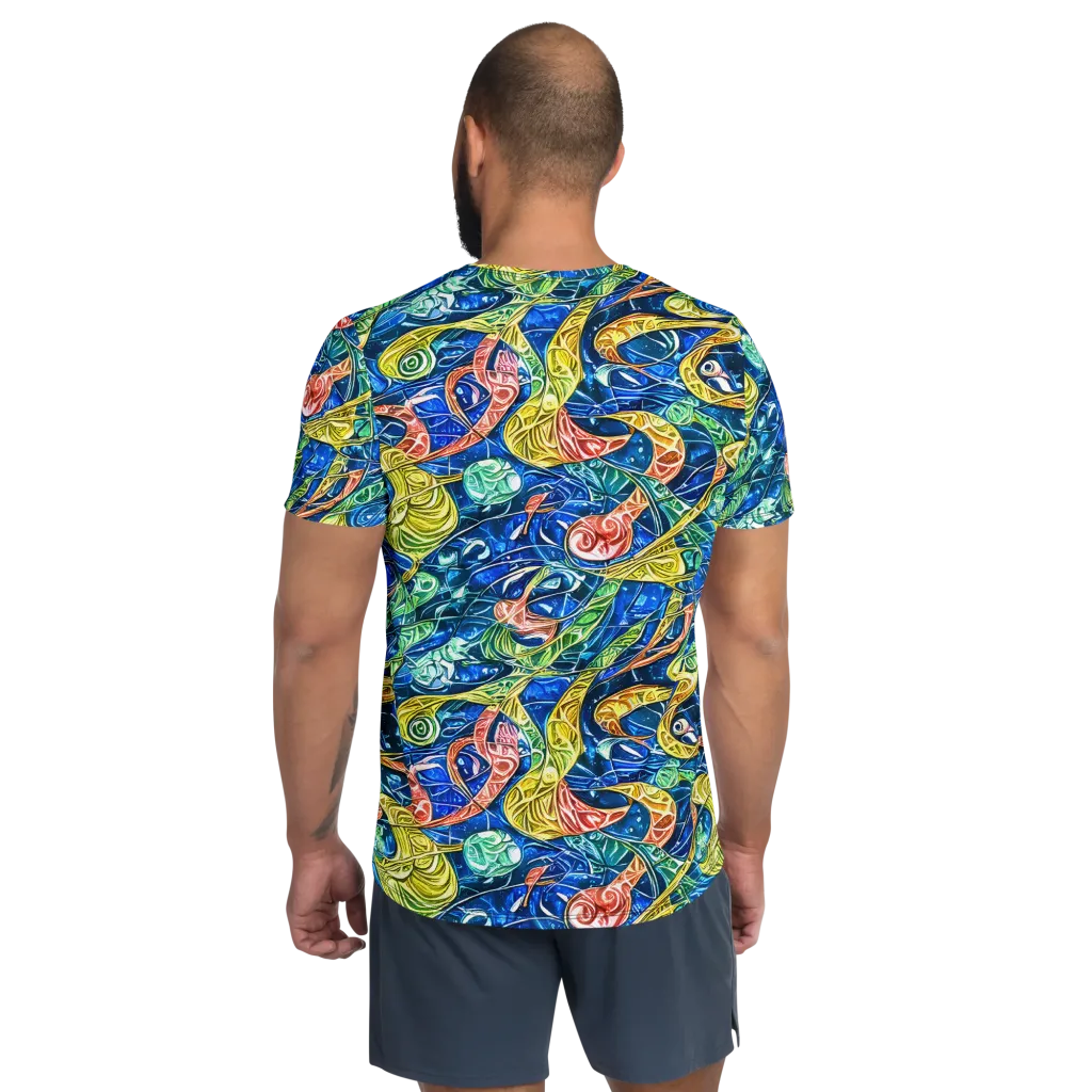Sonic Tide on Men's Athletic T-Shirt — Back