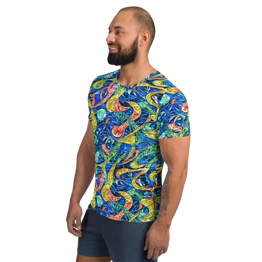 Sonic Tide on Men's Athletic T-Shirt — Left