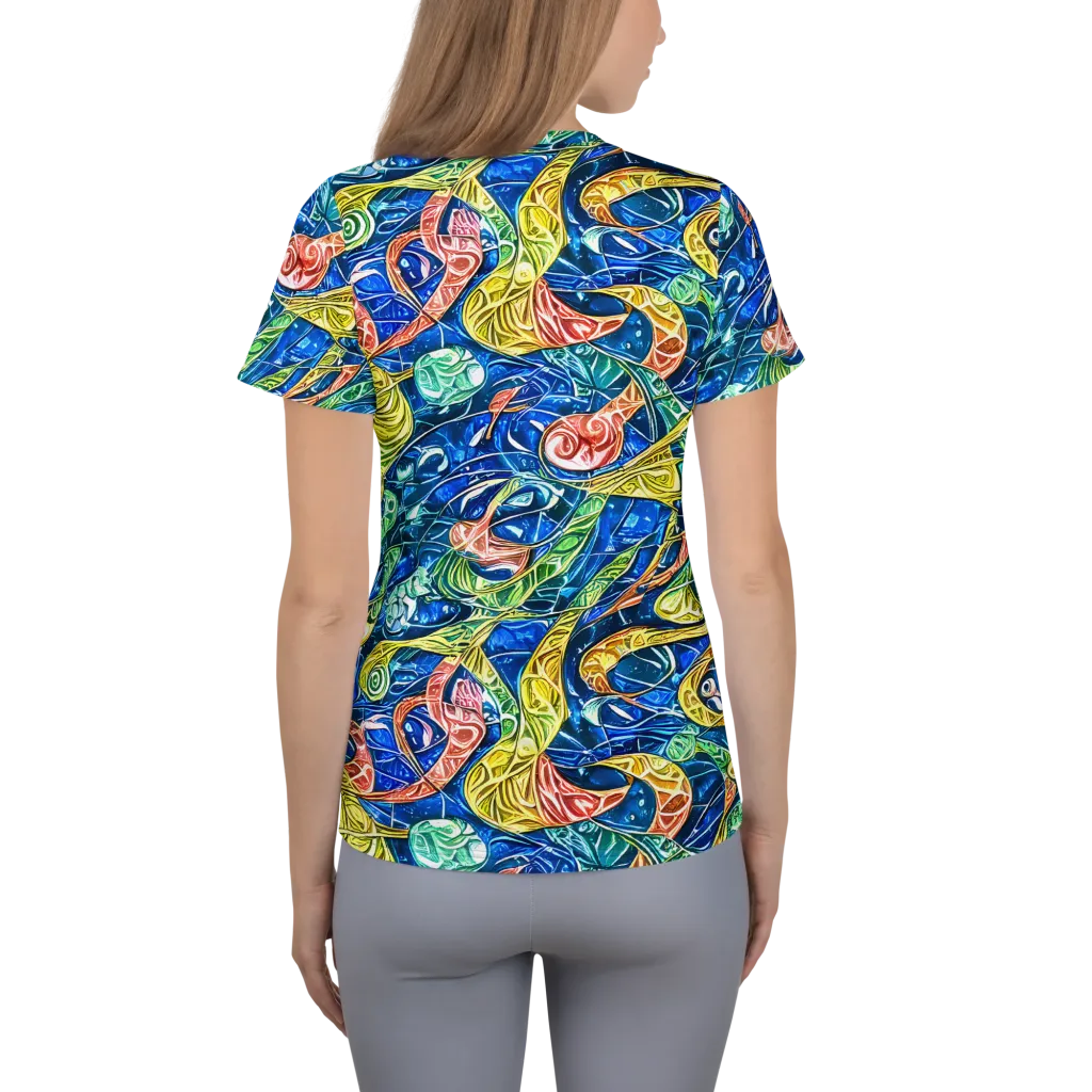 Sonic Tide on Women's Athletic T-Shirt — Back