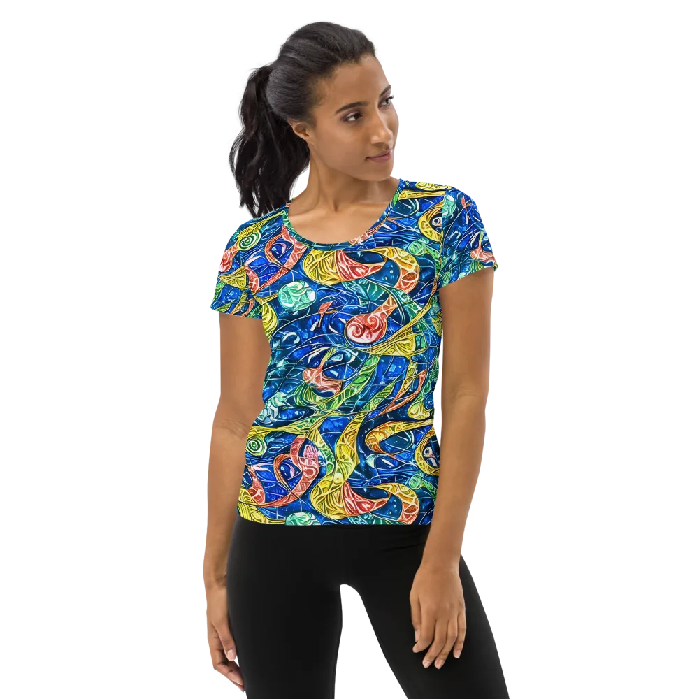 Sonic Tide on Women's Athletic T-Shirt — Front