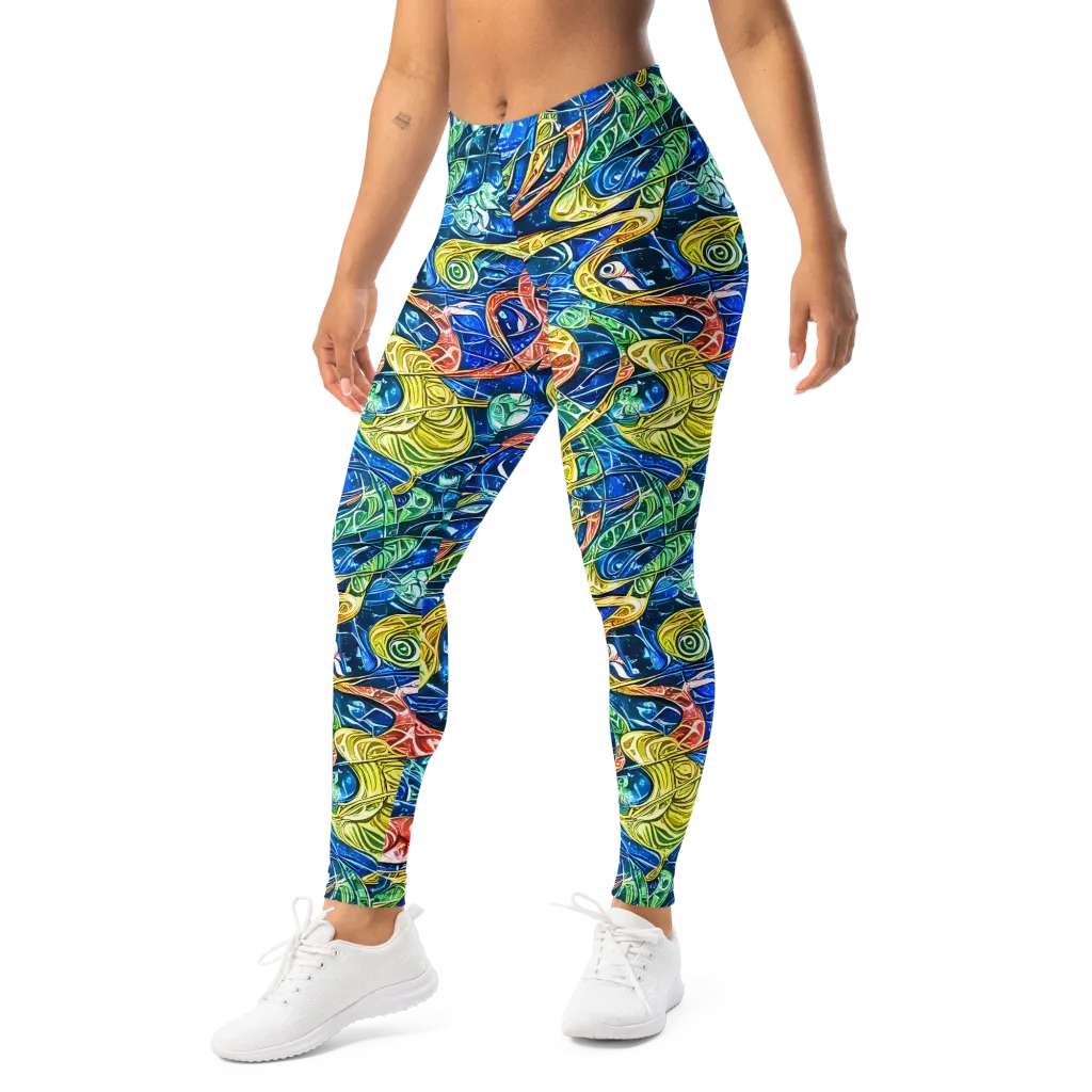 Sonic Tide on Leggings — Left Front