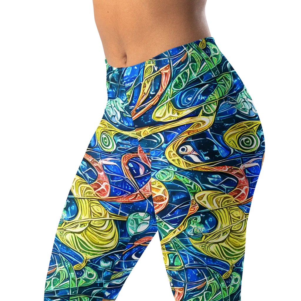 Sonic Tide on Leggings — Left Front