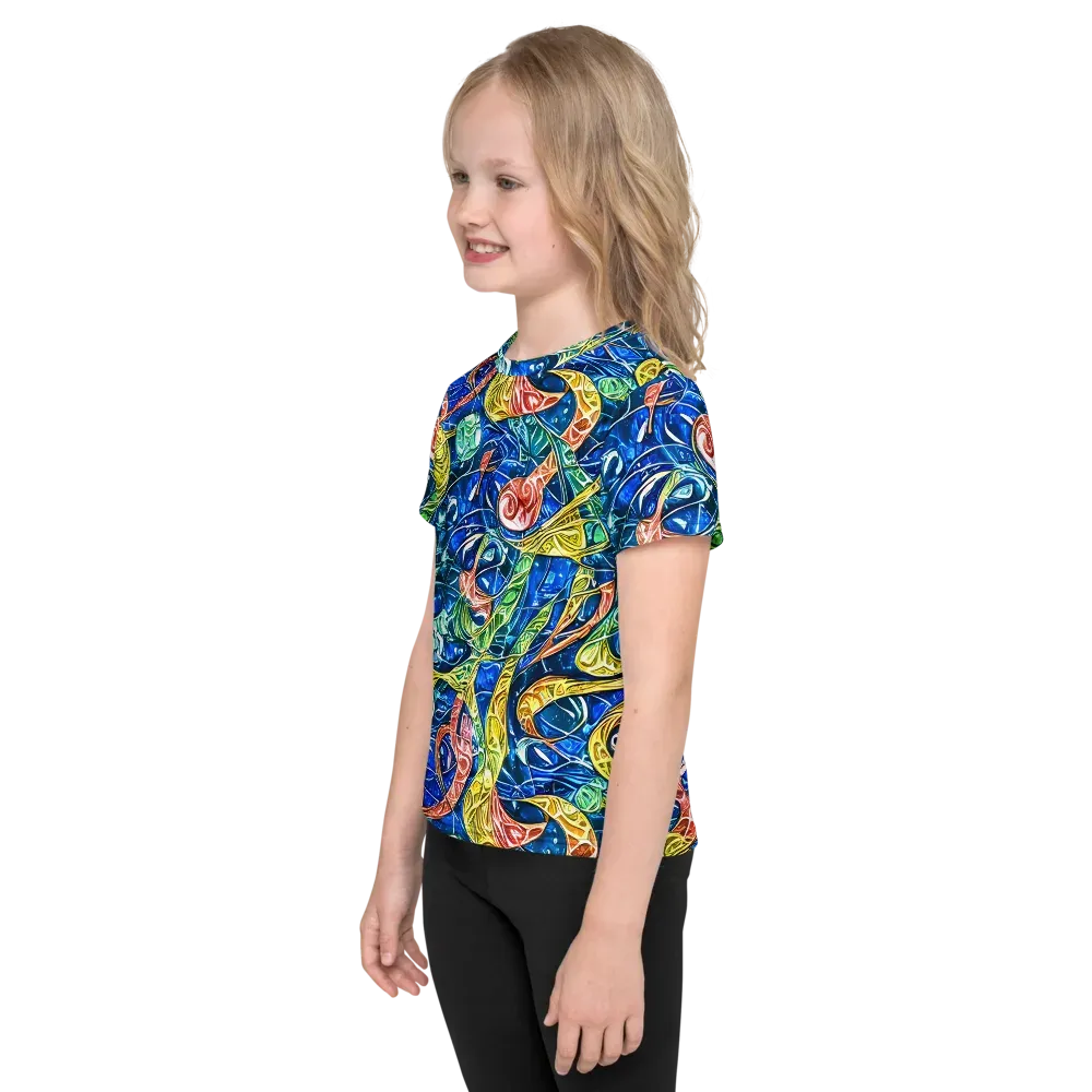 Sonic Tide on Kids Crew Neck T-Shirt — Left