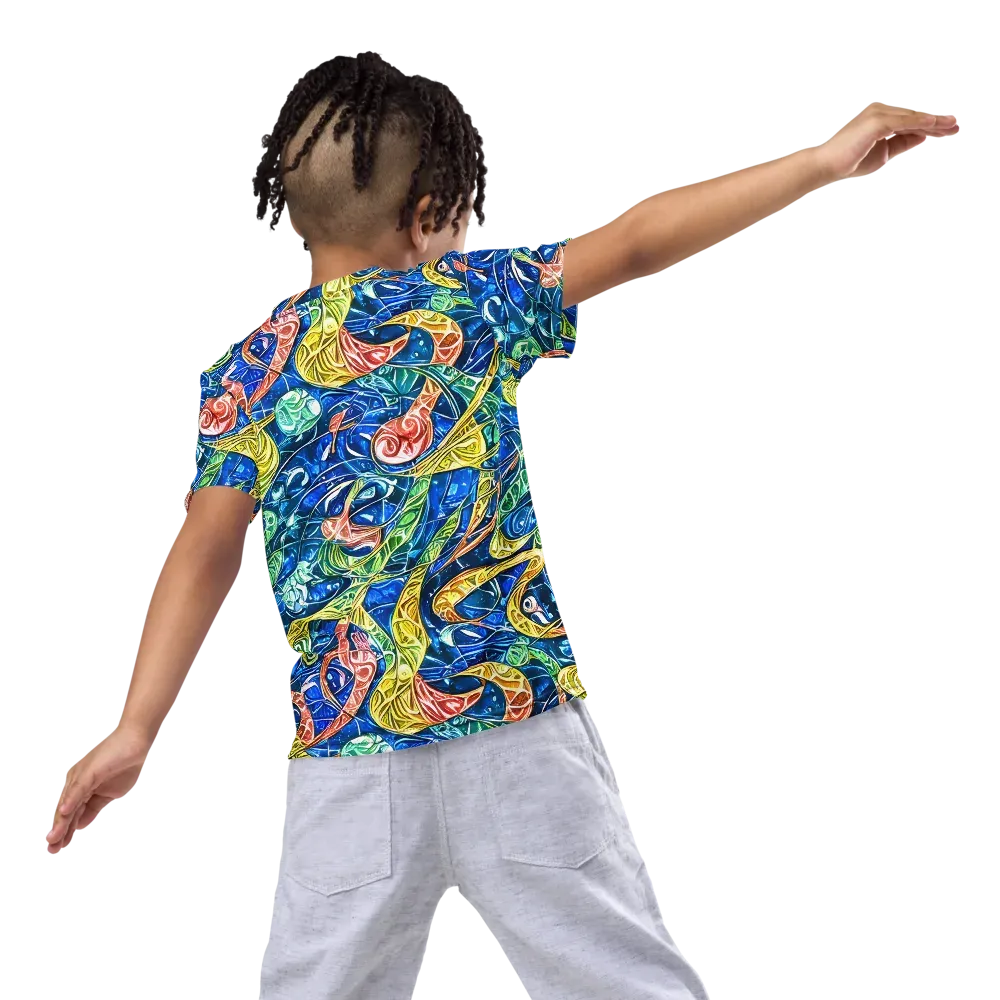Sonic Tide on Kids Crew Neck T-Shirt — Back