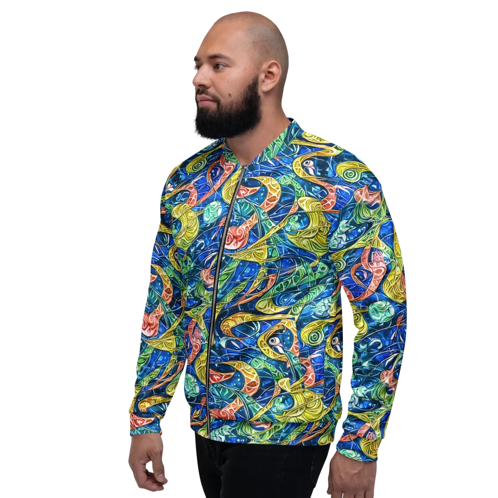 Sonic Tide on Bomber Jacket — Left