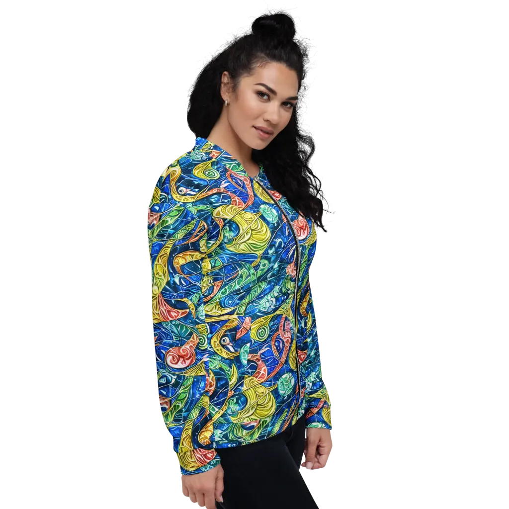 Sonic Tide on Bomber Jacket — Right