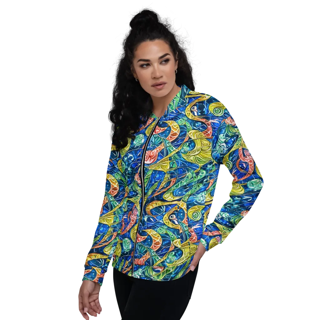 Sonic Tide on Bomber Jacket — Left