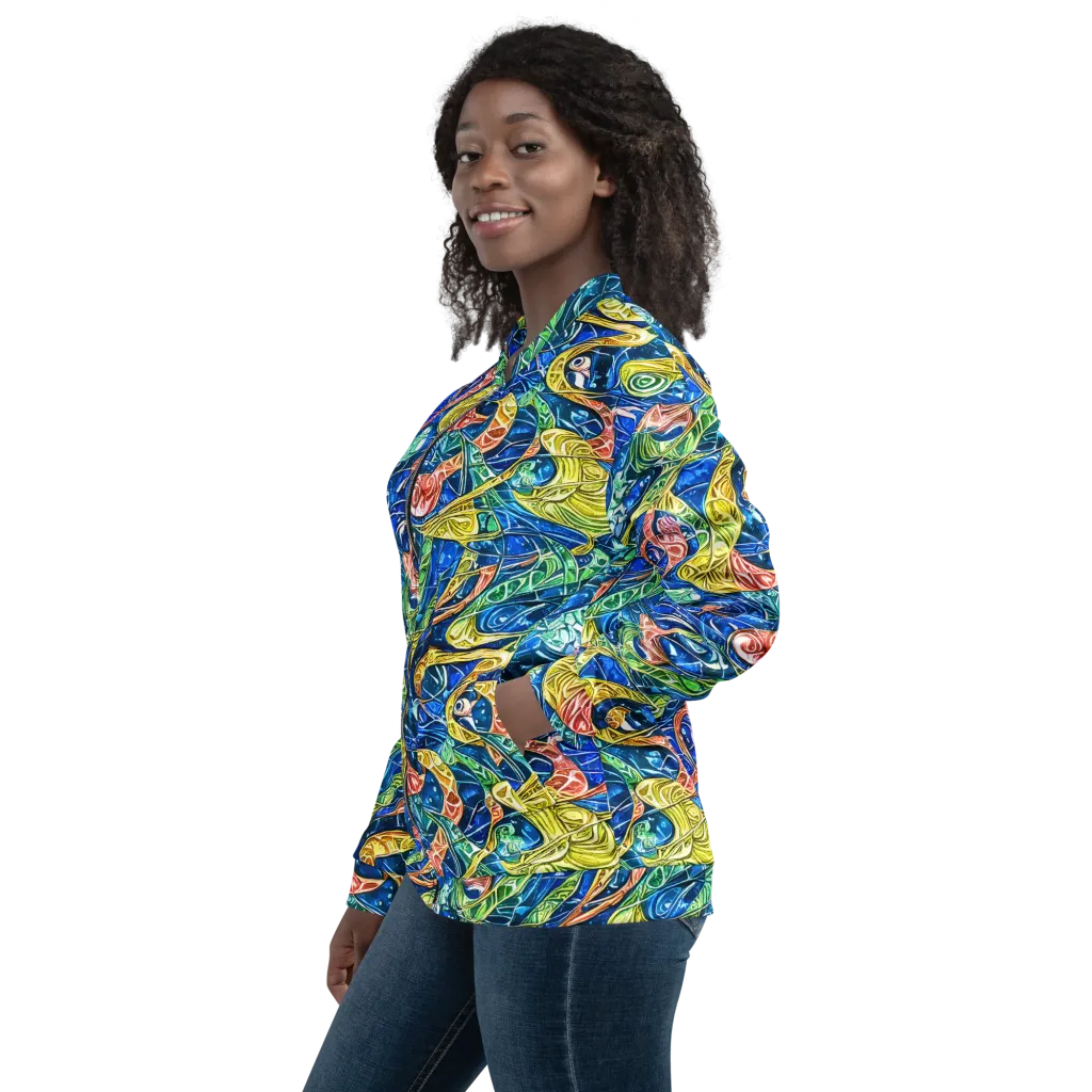 Sonic Tide on Bomber Jacket — Left