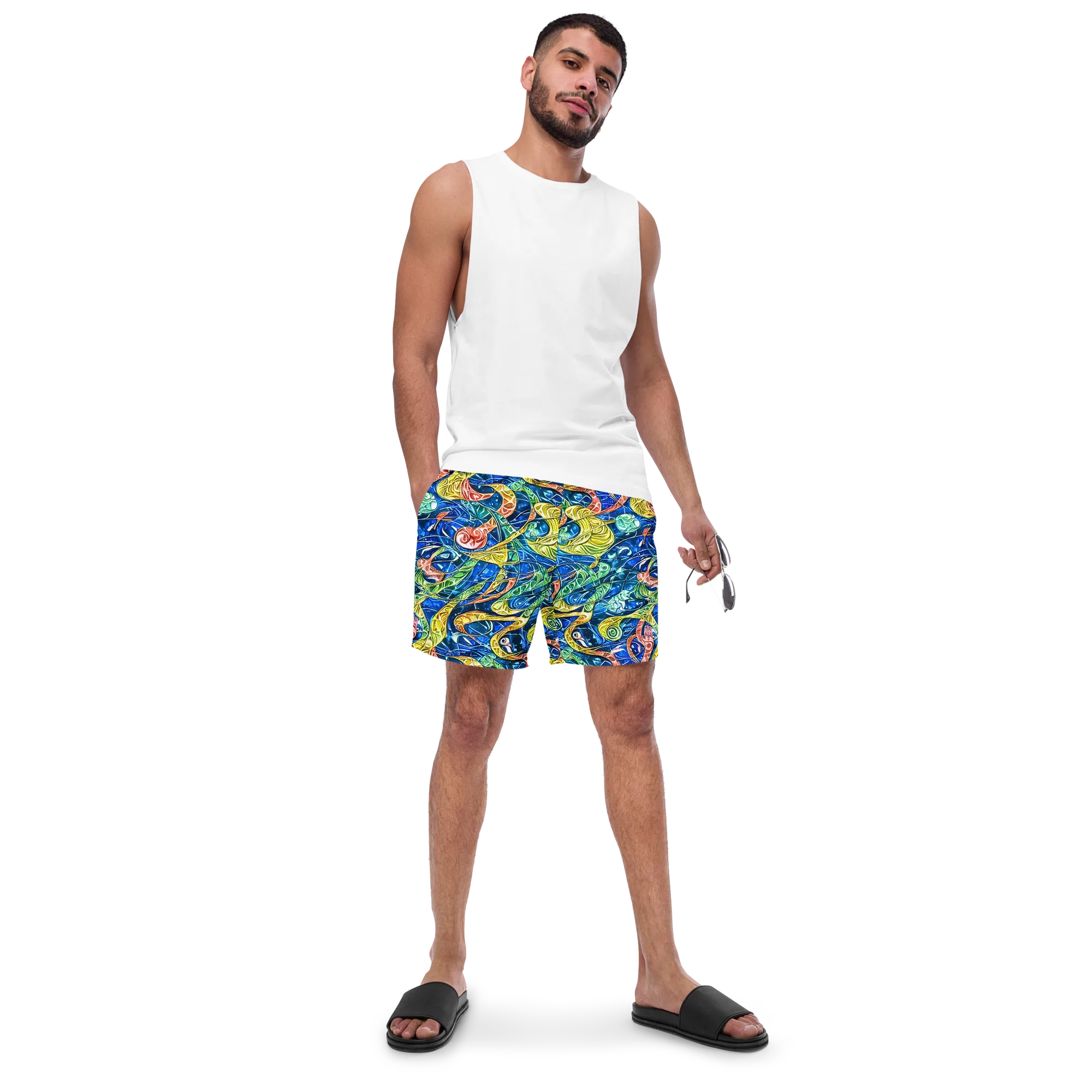 Sonic Tide on Swim Trunks — Front
