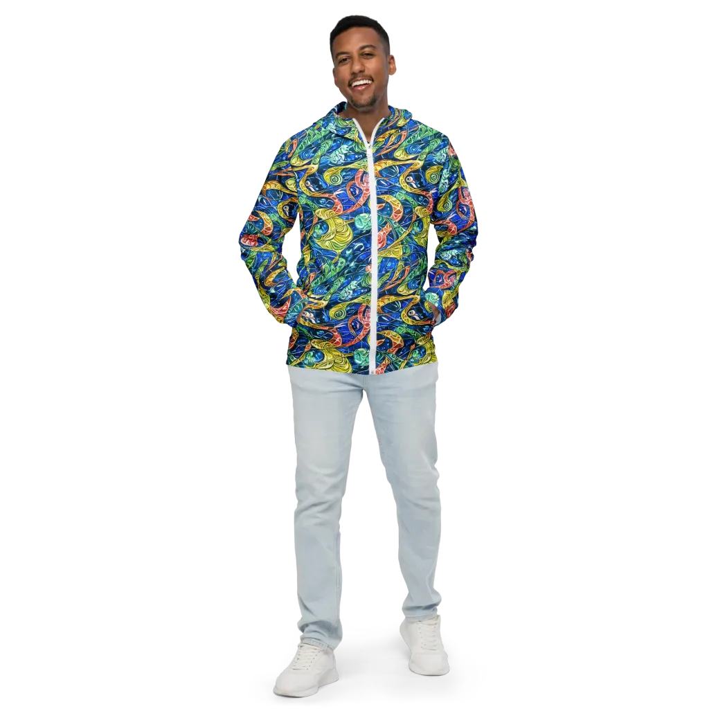 Sonic Tide on Men's Windbreaker — Front
