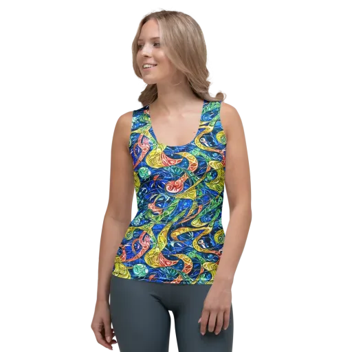 Sonic Tide on a Women's Tank Top