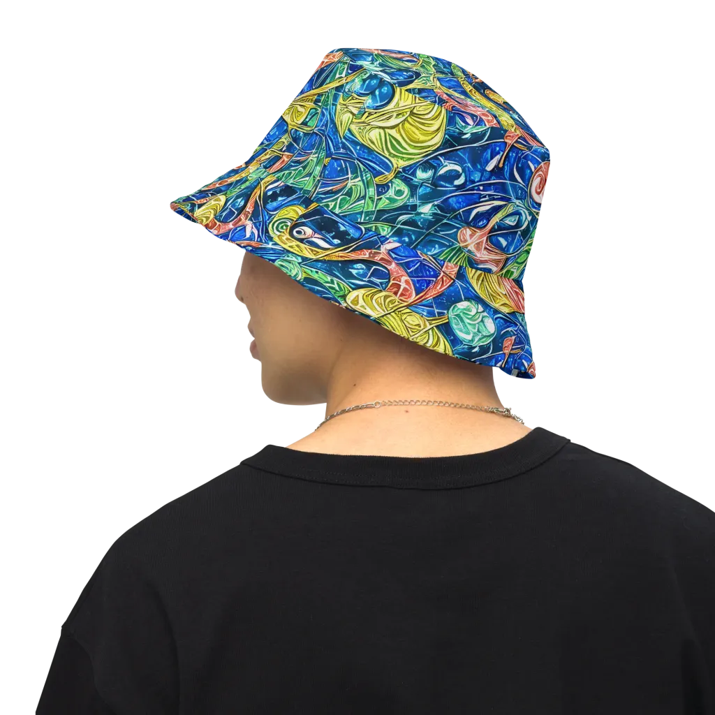 Sonic Tide on Reversible Bucket Hat — Back Inside