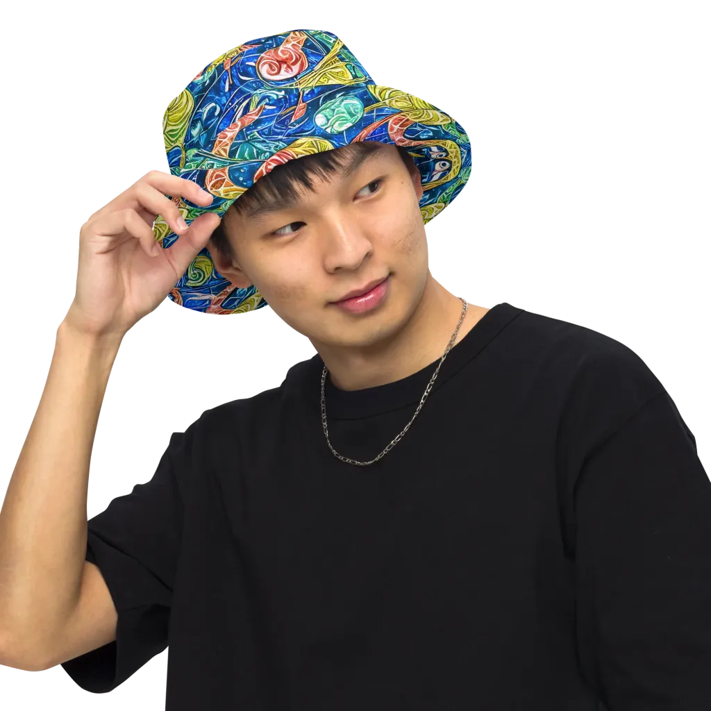 Sonic Tide on Reversible Bucket Hat — Front Inside