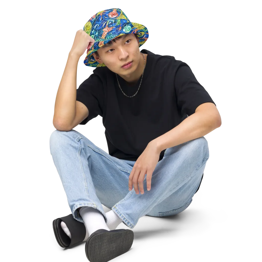 Sonic Tide on Reversible Bucket Hat — Front 2 Inside