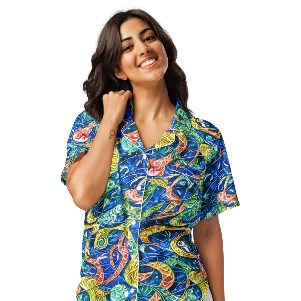 Sonic Tide on Women's Short Sleeve Pajama Top — Front