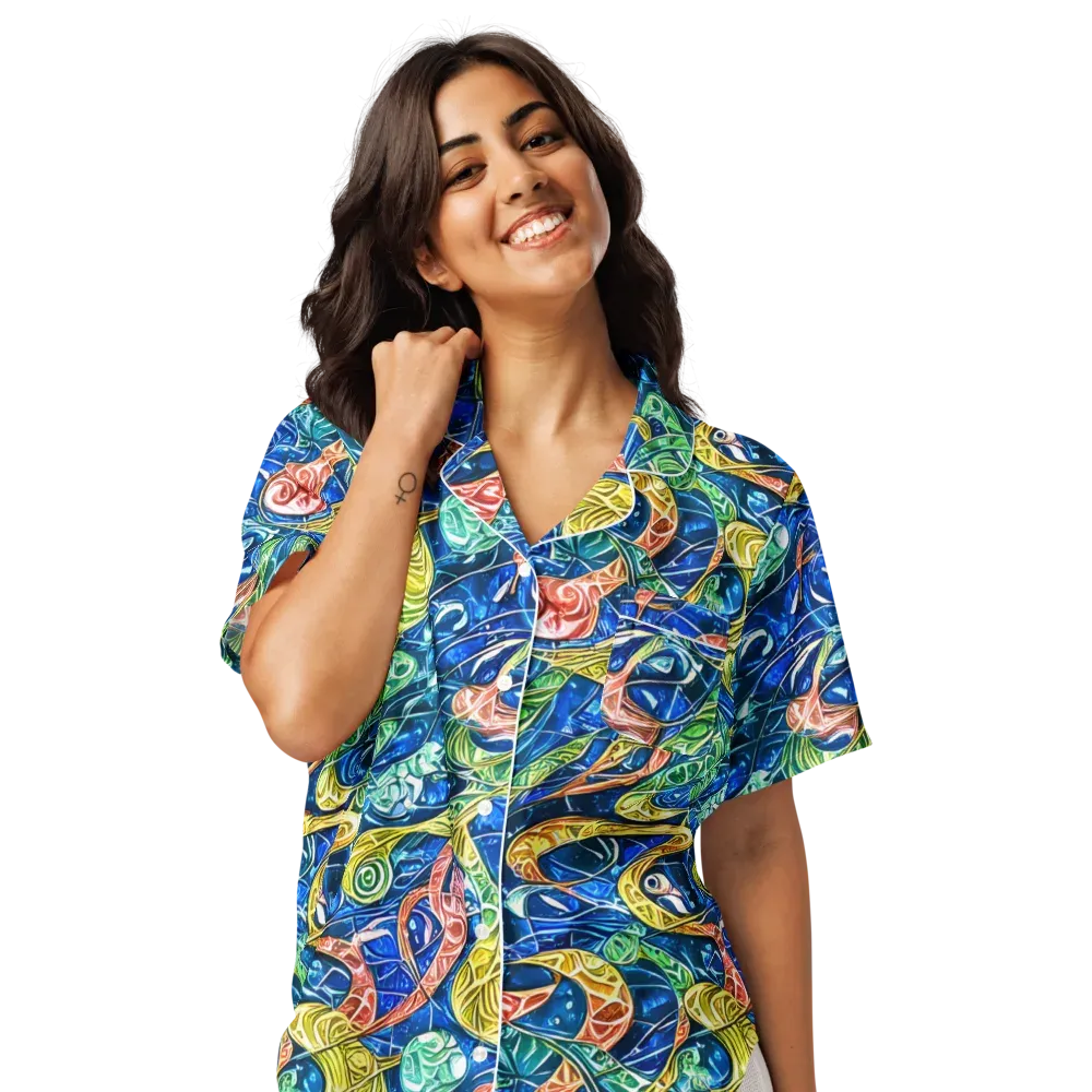 Sonic Tide on Women's Short Sleeve Pajama Top — Front