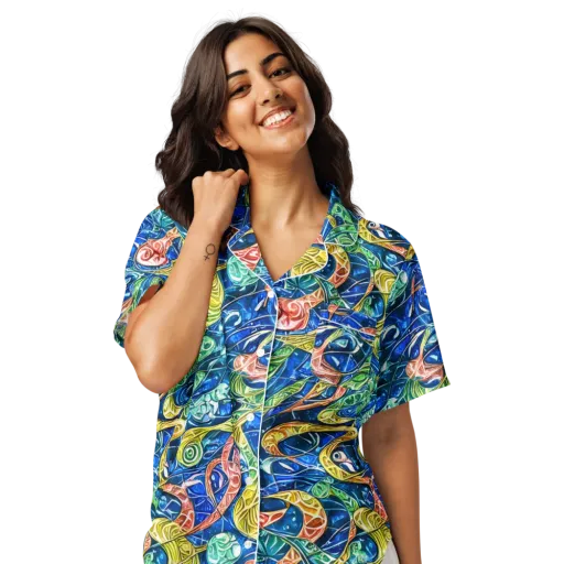 Sonic Tide on a Women's Short Sleeve Pajama Top