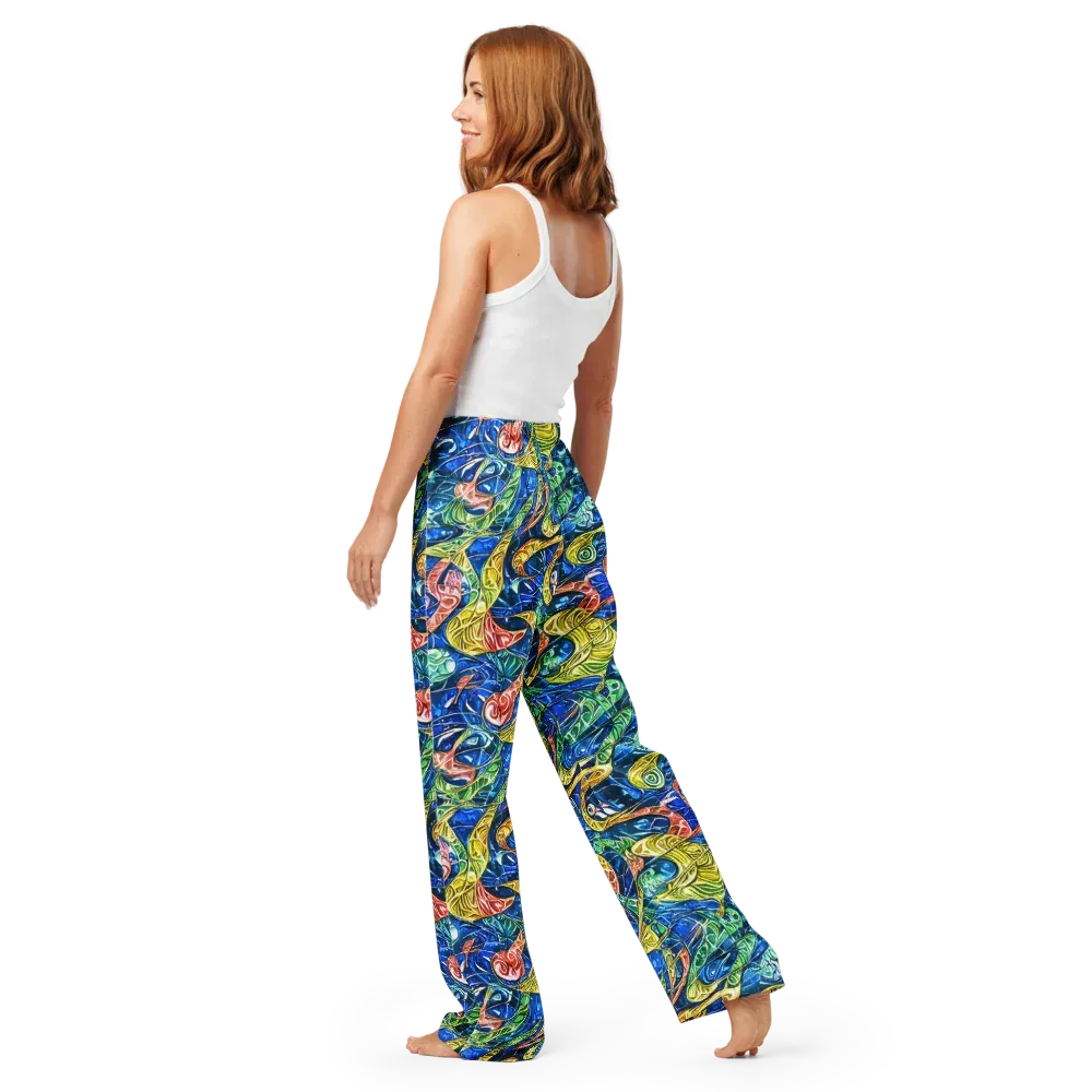 Sonic Tide on Women's Pajama Pants — Back