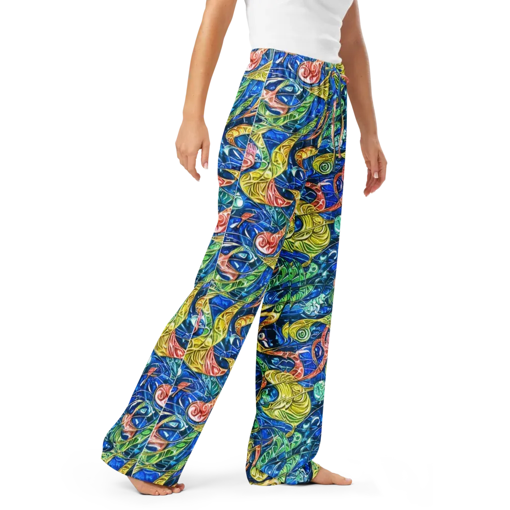 Sonic Tide on Women's Pajama Pants — Right Front