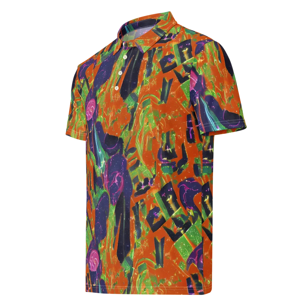 Starlit Static on Men's Slim Fit Polo Shirt — Left Front