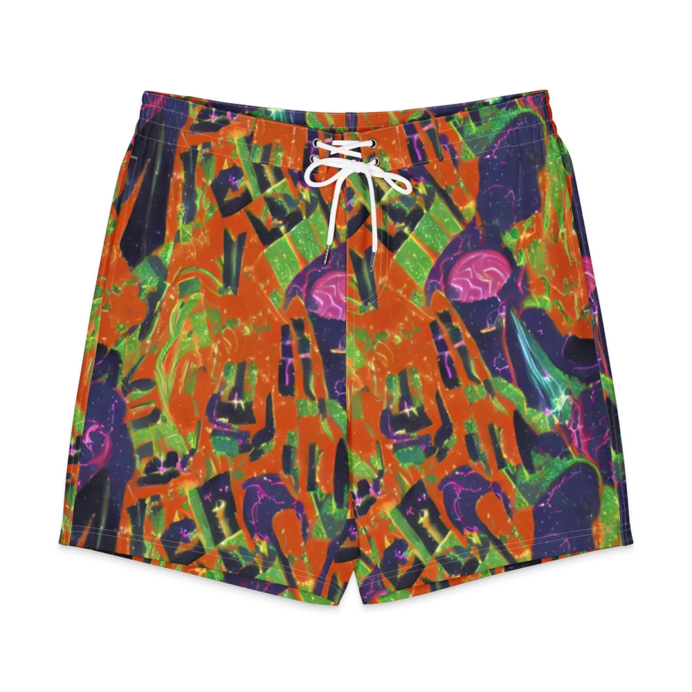Starlit Static on Men's Board Shorts — Front