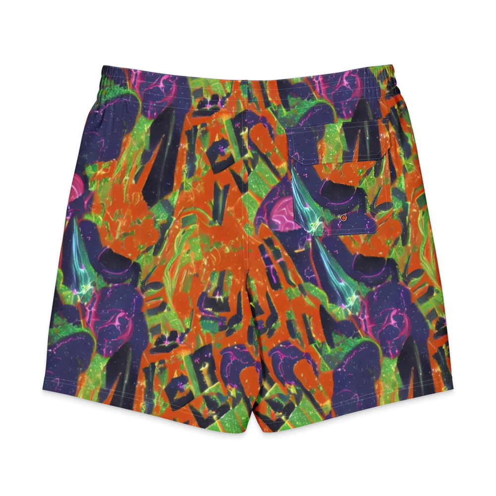 Starlit Static on Men's Board Shorts — Back