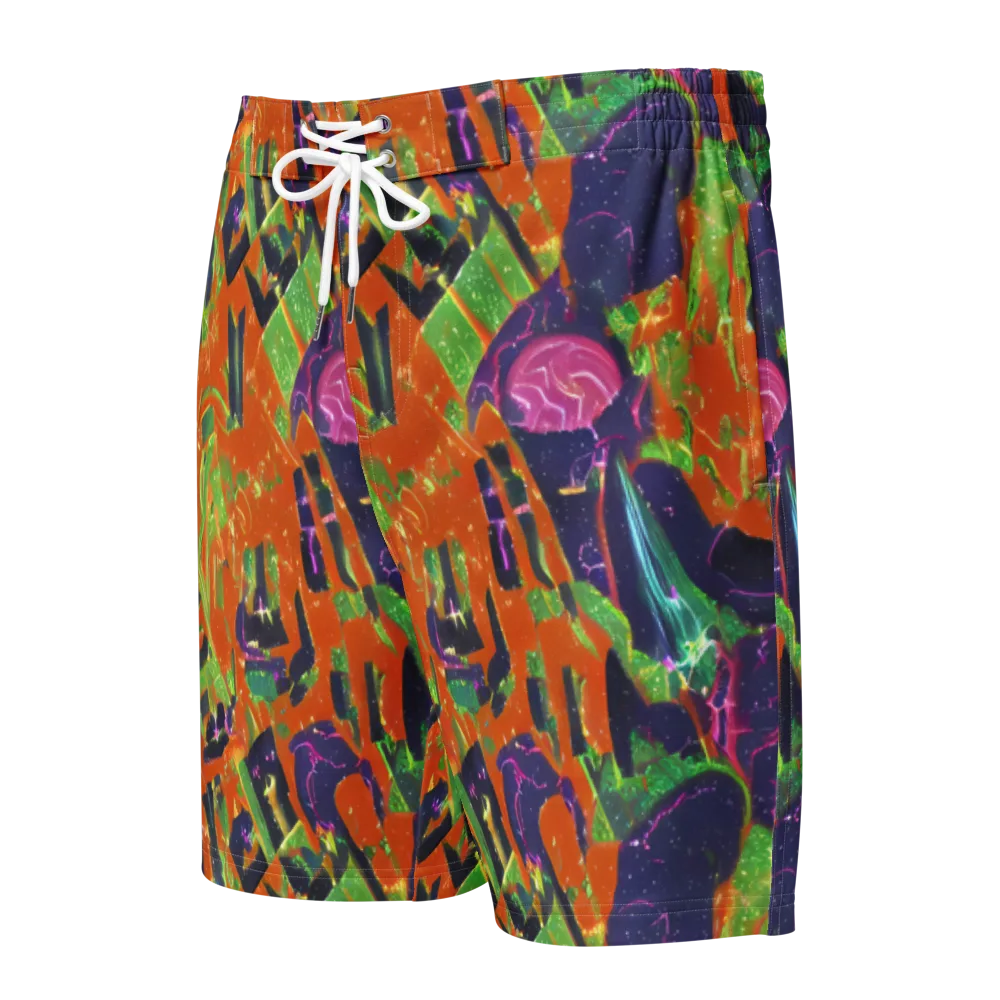 Starlit Static on Men's Board Shorts — Front