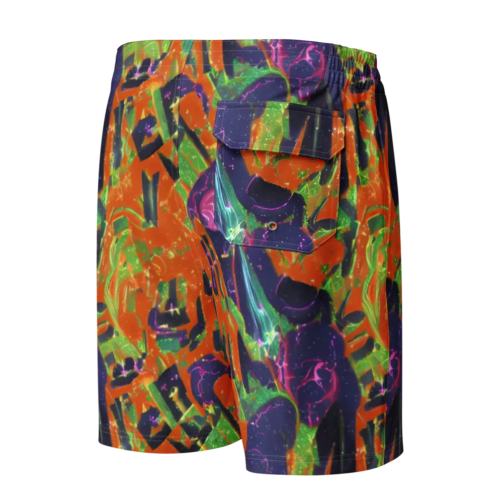 Starlit Static on Men's Board Shorts — Back