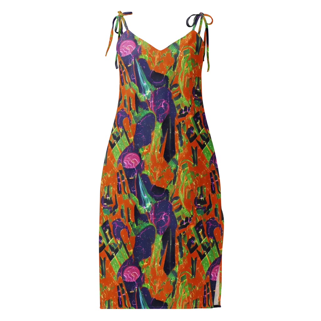 Starlit Static on Slip Dress — Front