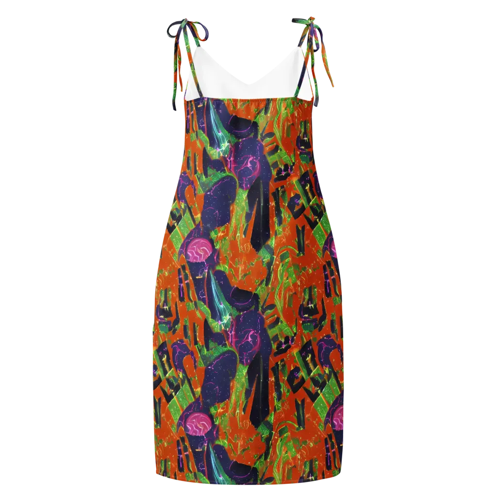 Starlit Static on Slip Dress — Back
